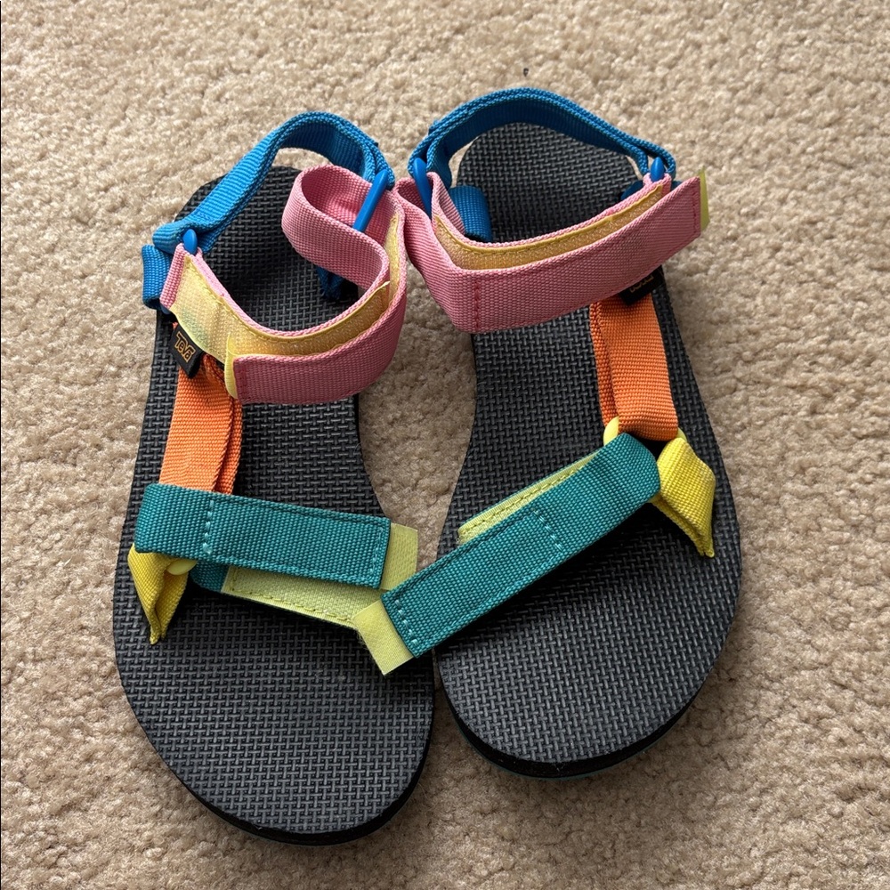 Teva Original Universal Strappy Sandal 90s Multi Colored Women's Sz 7 - Picture 2 of 6